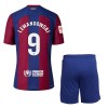 Officiële Voetbalshirt + Korte Broek FC Barcelona Lewandowski 9 Thuis 2023-24 - Kids